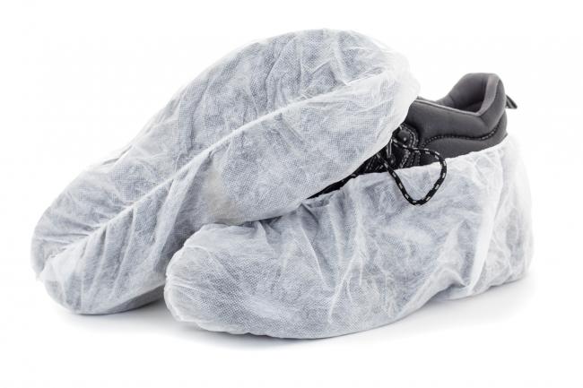 כיסוי נעל לבן מונע החלקה