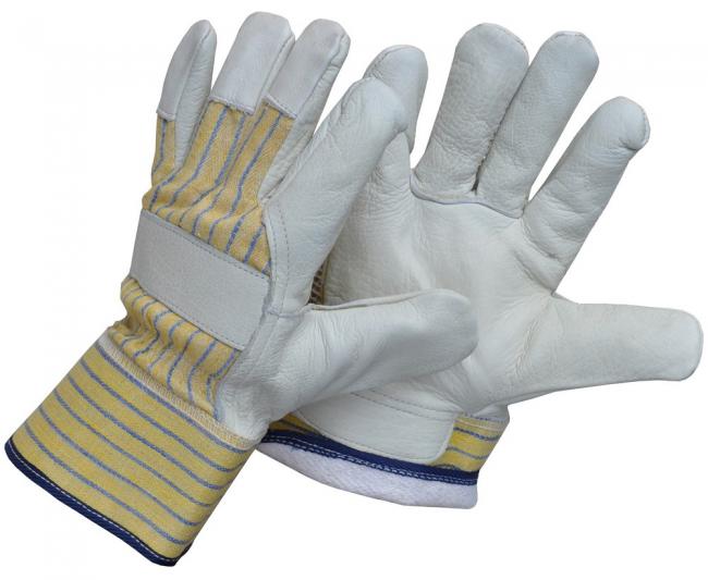 כפפות בד עור חלק מחוזק + מגן ורידים